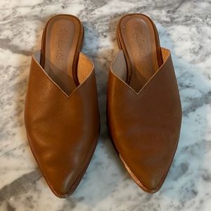 Madewell v mule cognac leather size 6.5